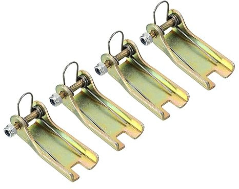 PATIKIL 2 Pulgadas 50mm Gancho Seguridad Pestillo Kit, 4 Pcs Metal Remolque Enganche Reemplazo para Horquilla Gancho Remolque, Dorado Tono
