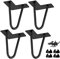 4 Stück Haarnadel Tischbeine 25cm, Modernes Metall Möbelfüße Hairpin Legs mit Bodenschonern, Austauschbare Haarnadelbeine für Schreibtisch Couchtisch Nachttisch Regal Schrank, DIY Möbelgestell Schwarz