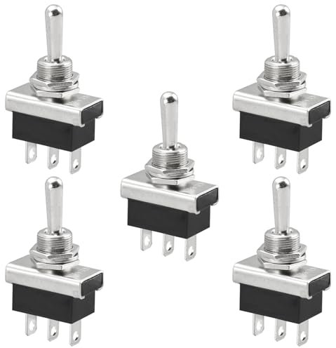 Heschen Interruptor basculante de metal, KN3D-103, 12 V 25 A, SPDT, encendido y apagado, 3 posiciones de 3 pines, para iluminación de salpicadero (5)