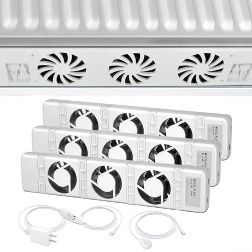 Radiator Ventilator Energy Saving Radiator Fan, Radiator Fan Smart Radiator Booster Extension Set Ventilator Fan Quick And Even Heat Distribution(Trio set)