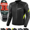 SHIMA RUSH Giacca Moto Uomo con Protezioni 4 Stagioni | AIRFORCE Paraschiena | Giacchetta da Moto Impermeabile Estiva Tuta Pantaloni Touring (Neon, Uomo, Giubbotto, Taglia S)