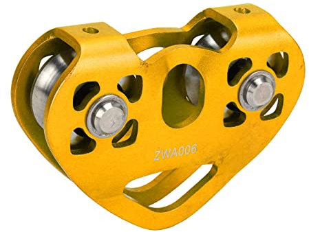 LUCKDANO Doppelte Kletternde Zipline-Umlenkrolle, Herzförmige Lufttransport-Seilbahn-Umlenkrolle für Malerische Seilbahnen (Gold)