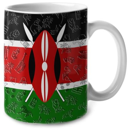 Cup Kenya Mugs Birthdays Ceramic Mug Multi-Colour Coffee Tea Mugs 330Ml For Girl, Wedding, Mothers Day