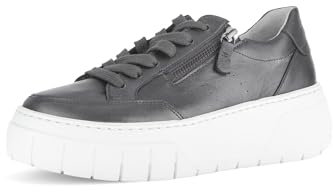 Gabor Damen Low-Top Sneaker, Frauen Halbschuhe,straßenschuhe,Strassenschuhe,Sportschuhe,Freizeitschuhe,Turnschuhe,antiksilber,44 EU / 9.5 UK