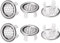 6 Piezas Anillo de Desbordamiento para Lavabo y Fregadero – Cubierta Decorativa en Acero Inoxidable para Rebosadero Agujero de Ø22-24 mm, Redonda Tapón Tapa para Lavabos de Cocina y Baño Embellecedor