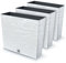IMJ-Global Furu Case Lot de 3 pots à fleurs rectangulaires en plastique, 58 x 18 x 49,8 cm, pour intérieur extérieur, blanc, 44 litres, design moderne