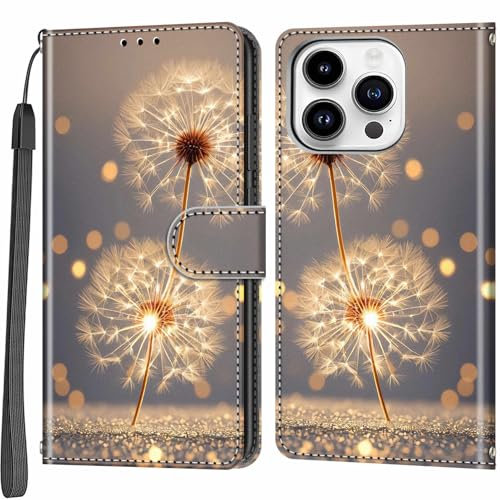 Salanheo Wallet Case for iPhone 14 Pro, with Card Slots Magnetic Closure Leather Flip Phone Case Compatible for iPhone 14 Pro