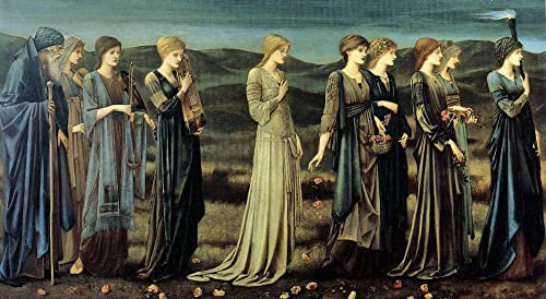 ZHAOSHAN Leinwandbilder, Poster, 58 x 90 cm, ohne Rahmen, The Wedding of Psyche Burne Jones