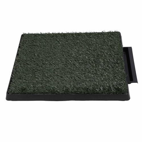 Hundegras-Pad mit Tablett, groß, Welpen-Rasen-Töpfchen, Wiederverwendbare Trainingspads, Geruchsabweisend, Kunstrasen-PIPI-Pad für den Innen- und Außenbereich, Ideal für (kleine