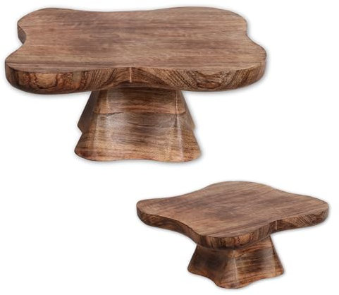Divit Shilp Plateau en Bois Naturel, Bol de Service pour la Salade, Les légumes et Les Fruits, Grand Plateau Profond pour la Famille et la fête.… (Pot Stand)