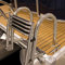 YJKKZQLB Edelstahl-Innenborder 4-Stufen Teleskop-Bootsleiter Klappbare Dockleiter Pool-Handlauf für Marineboot-Yacht-Schwimmbecken mit extra breiter Stufe