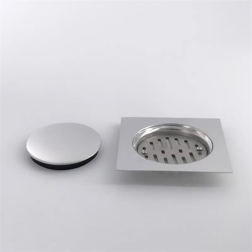 LIANKUOD Desagüe de Ducha de Acero Inoxidable 304, desagüe de Suelo for baño, Rejillas de desagüe cuadradas de 15 x 15 cm, 1 Unidad