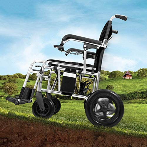 Electric Wheelchair for The Elderly, The Disabled, Aluminum Alloy Intelligent Automatic Four-Wheeled Scooter, Foldable and Lightweight