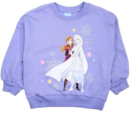 Mädchen-Sweatshirt „Die Eiskönigin“, Komfort und Stil, ideal für den Winter, vom Film inspiriertes Design, Lila, 6 Jahre