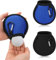 AYESY Golfbälle Reiniger Tasche, 2 Stücke Tragbare Golfball Tasche Golfball Reinigungsbeutel mit Karabiner Doppellagige wasserdichte Golf-Reinigungstasche Golfzubehör Geschenke （Schwarz und Blau）