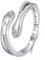 Umarme Ring, Damen April Geburtsstein Umarmungenring 925 Sterling Silber Verstellbarer Hände Rings und offenen Schmuck, Geschenke für Mütter, Schwestern und lieben