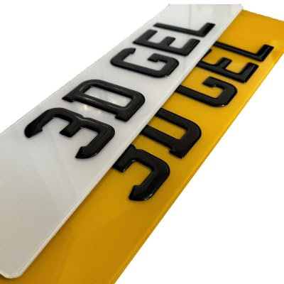 Plates - Customisable - 2D | 3D | 4D | 4D Gel UK Rear/Front/Pair for Automotive, Home Use/Outdoor Use