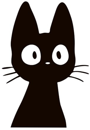Auto Dekor Katzen Sticker Schwarz, süßer Tieraufkleber für Fahrzeug & Fenster, langlebiger Katzenkopf PVC Aufkleber für Motorrad, Fahrrad, Handy, Laptop, Möbel