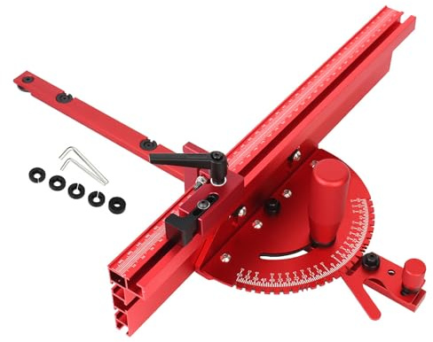 Jauges à onglet pour sciage de table 15 angles, outil de travail du bois, accessoires de clôture et de clôture en aluminium