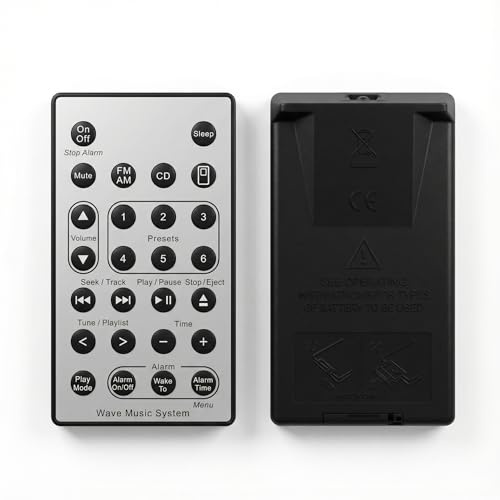 Dakana Fernbedienung für Bose Wave Music System 4 AWRCC3 AWRCC1 AWRCC2 AWRCC4 Remote Control Radio CD Player Zubehör Silber Steuerung Infrarot Generation 1 2 3