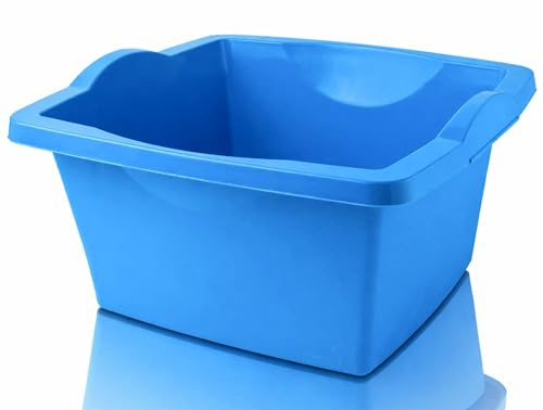 IPEA Bacinella in Plastica Quadrata Multiuso 7L - SUPER SOLIDA - Made in Italy - 33 x 33 x 16 cm - Vaschetta per Lavare Casa, Vesititi, Bucato, Piatti - Plastica Dura - Uso Interno ed Esterno