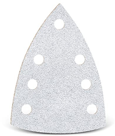 MENZER White Klett-Schleifblätter, 150 x 100 mm, 7-Loch, f. Deltaschleifer, Normalkorund (50 Stk.) K320