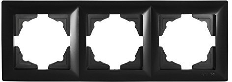Visage 3-fach Rahmen für 3 Steckdosen Schalter Dimmer Schwarz