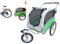 PAPILIOSHOP Argo – Klappbarer Hundeanhänger, Hundewagen und Fahrradanhänger für Hunde in S, M, L, Stabil und Belüftet, Ideal für Tiertransport und Outdoor-Aktivitäten (Grün medium)
