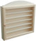 Greca - Vetrina per collezione, in legno, con 6 ripiani per diversi articoli, porta in vetro, in legno naturale, uso decorativo