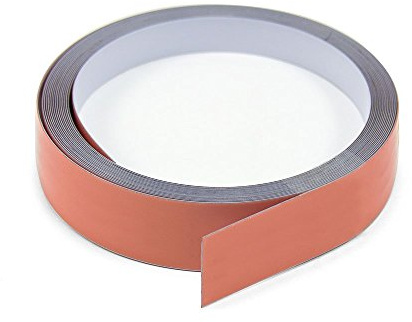 SteelFlex® Gloss White and 3M Self Adhesive Steel Tape for Creating a Surface Magnets Will Stick To - 25mm Wide - 30m Length