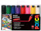 POSCA PC-8K Permanent Marker Paint Pens. Chisel Tip for Art & Crafts. Multi Surface Use On Wood Metal Paper Canvas Cardboard Glass Fabric Ceramic Rock Pebble Stone Porcelain. Set of 8 Standard Colours