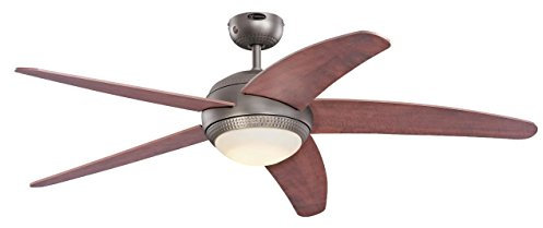 Westinghouse Lighting 72071 Ventilador De Techo Con Luz, 55 W, Marrón, 132 X 132 X 36 Cm