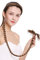 WIG ME UP - N1038-12 Haarteil Zopf an Haarreif geflochten super lang Tracht braun hellbraun 95 cm
