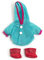 Miniland Set Puppenkleidung 21cm, Regenmantel mit Kapuze und Regenstiefel