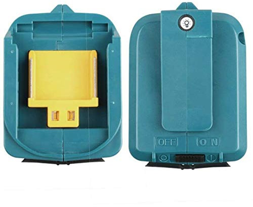 JANRI Replacement Dual USB Charger Adapter compatible with MAKITA ADP05 DEBADPP05 14.4V 18V BL1815 BL1820 BL1830 BL1840 BL1850 BL1415 BL1860 LXT Li-ion Battery Portable Power Source Akku Converter