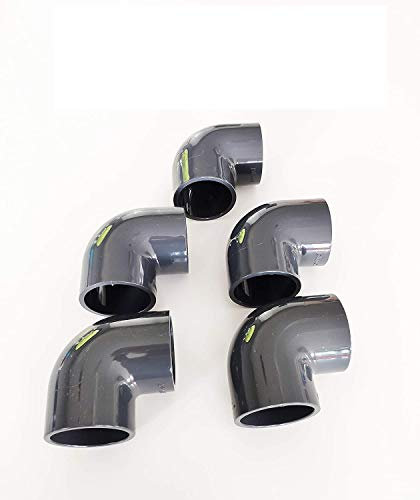 Lot de 5 Coudes 90° 50mm PVC Pression PN16 / Piscine et arrosage 5cm 50mm