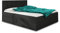 Boxspringbett Star mit Topper, Bonell-Matratze und 2 Bettkästen, Doppelbett, Polsterbett, Bett, Bettgestell, Stilvoll, Schlafzimmer, Velour oder Webstoff (Schwarz (Inari 100), 160 x 200 cm)