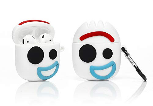 Derhom Silikon Niedliche Lustige Abdeckung Kompatibel mit Apple Airpods 1&2 [US Manga Serie] (Gabel)