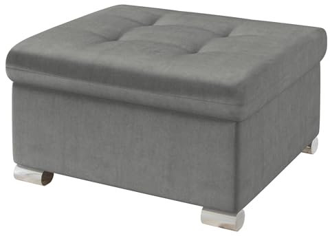 Mirjan24 Polsterhocker Niko klein Sitzbank Sitzhocker Fußbank Pouf Hocker Farbauswahl (Magic Velvet 2217)