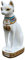 Artgenius Ägypten-Bastet-Katze-Statue, ägyptische Kitty-Göttin, Sammlerfigur, Skulptur (weiß, 13 cm)