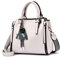 BUKESIYI Damen Tasche Umhängetasche Handtasche Frauen Klein Schultertasche Weekender Lack PU Leder DE77139 Nicht-Gerade Weiss