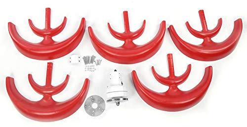 NE-400R 400W Windgenerator, 12/24V Wind Turbine Generator, vertikaler Straßenlaternengenerator Nylonfaserblatt Windmühle, Smart Tracking Technologie zur Effizienz Windenergieerzeugung(24V)