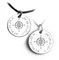 Kompass Kette mit Gravur, Runder 925 Silber Anhänger mit Lederband oder Silberkette, Koordinaten, Wunschtext, Personalisiertes Geschenk