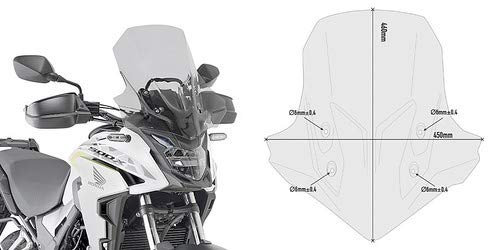 D1171S|292 PARABREZZA VISIERA SCHERMO CUPOLINO PARAVENTO GIVI COMPATIBILE CON HONDA CB 500 X 2020 MOTO SCOOTER