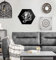 MyMaxxi | Wall Art Hexagon Wand Deko Bilder Einzeln Loewe | M 35x30cm groß | Geometric Wall Collage als Acrylglas Bild | Wandbilder Wanddekoration | modern Aesthetic Zodiac Signs