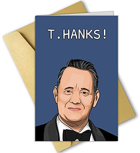Lustige Tom Hanks Karte, Dankeskarte für besten Freund, Danksagungskarte für Kollegen, Schätzungskarte für Chef