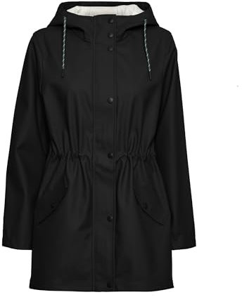 VERO MODA PETITE Damen Vmmalou Coated Jacket Noos Petite Jacke, Schwarz, XL Petite EU