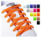 Olukssck 2 Paia Elastici Lacci con Chiusura in Metallo, No Tie Lacci Delle Scarpe Lacci Senza Nodo per Scarpe da Ginnastica,Scarpe da Corsa, Scarpe Casual(100cm), Arancione