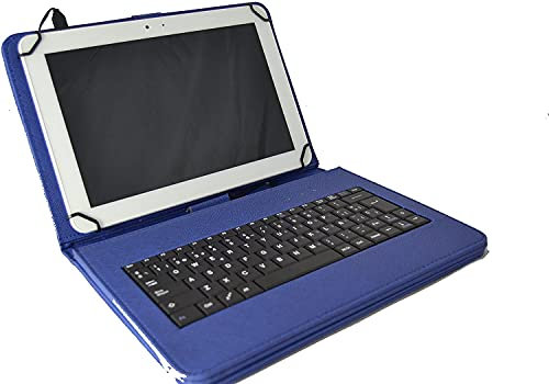 theoutlettablet® Funda con Teclado extraíble en español Type-C (Incluye Letra Ñ) Compatible con Tablet Xiaomi Pad 5 / Mi Pad 5/5 Pro 11 / Redmi Pad 10.61 L83 Color Azul