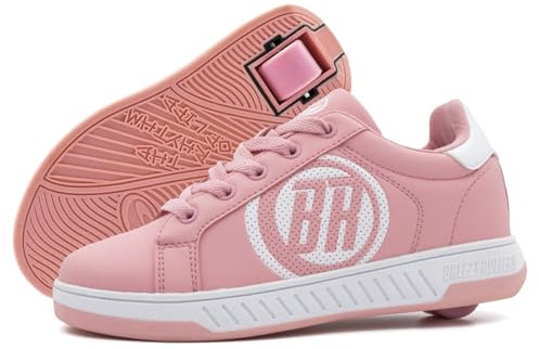 BREEZY ROLLERS Schuhe mit Rollen für Kinder I Rollschuhe-Sneaker Kids I Von Kinder Straßen-Schuhen zu Rollschuh in wenigen Sek. I Patentiertes Klick-System I Turnschuhe mit Rollen für Mädchen & Jungen